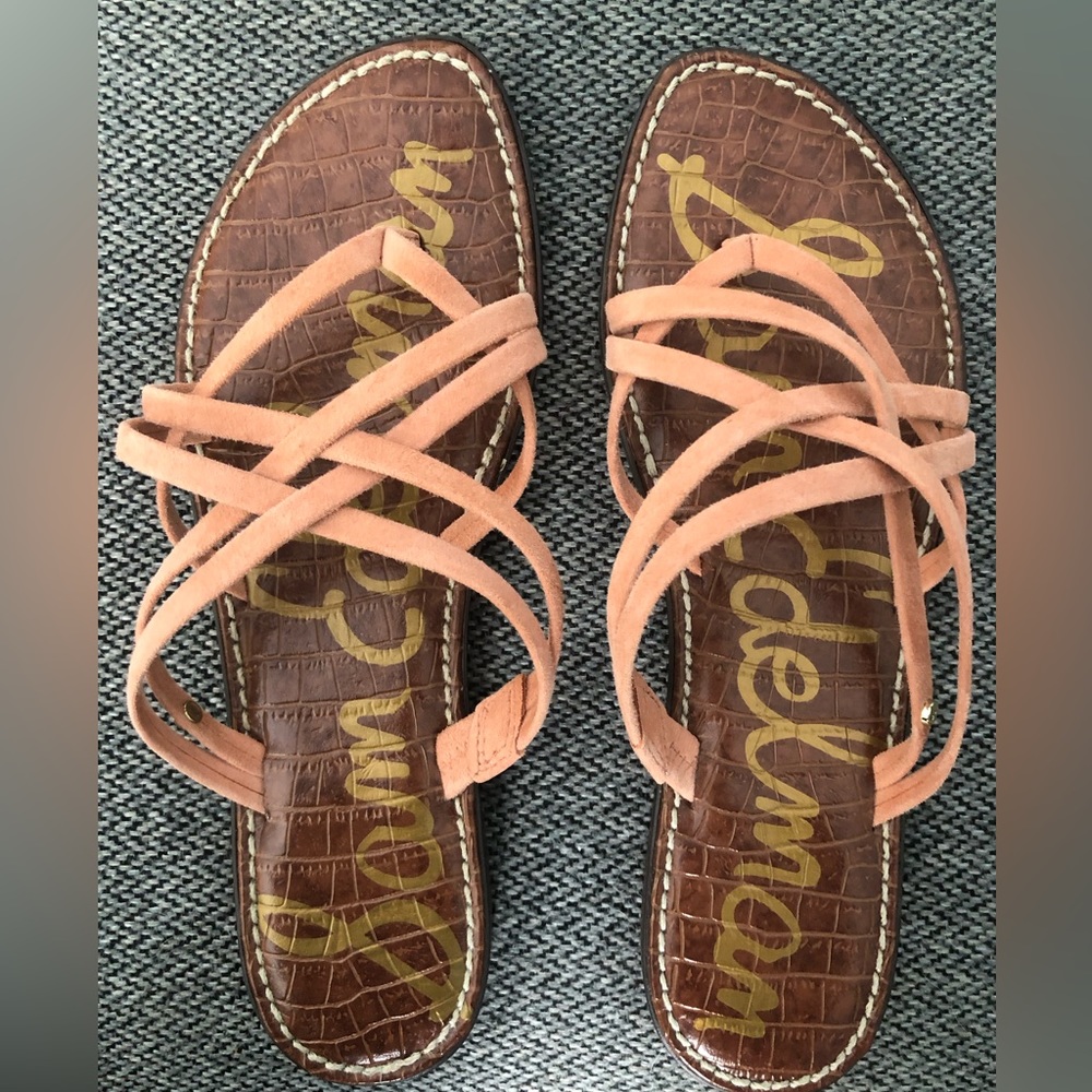 Sam Edelman Georgette Papaya Suede Sandals, Women’s Size 8 1/2 Medium